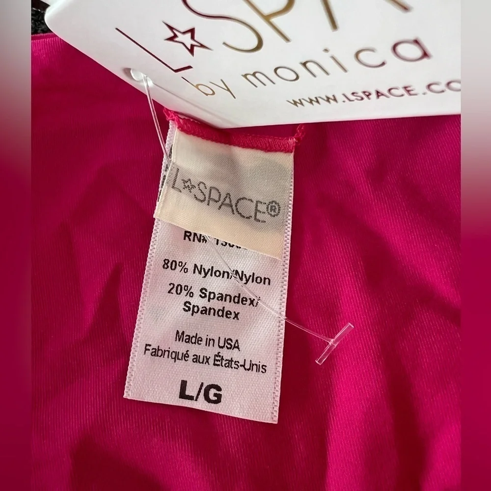 NWT L Space Women’s Camacho Low Rise Bikini Bottoms in Pink in size L